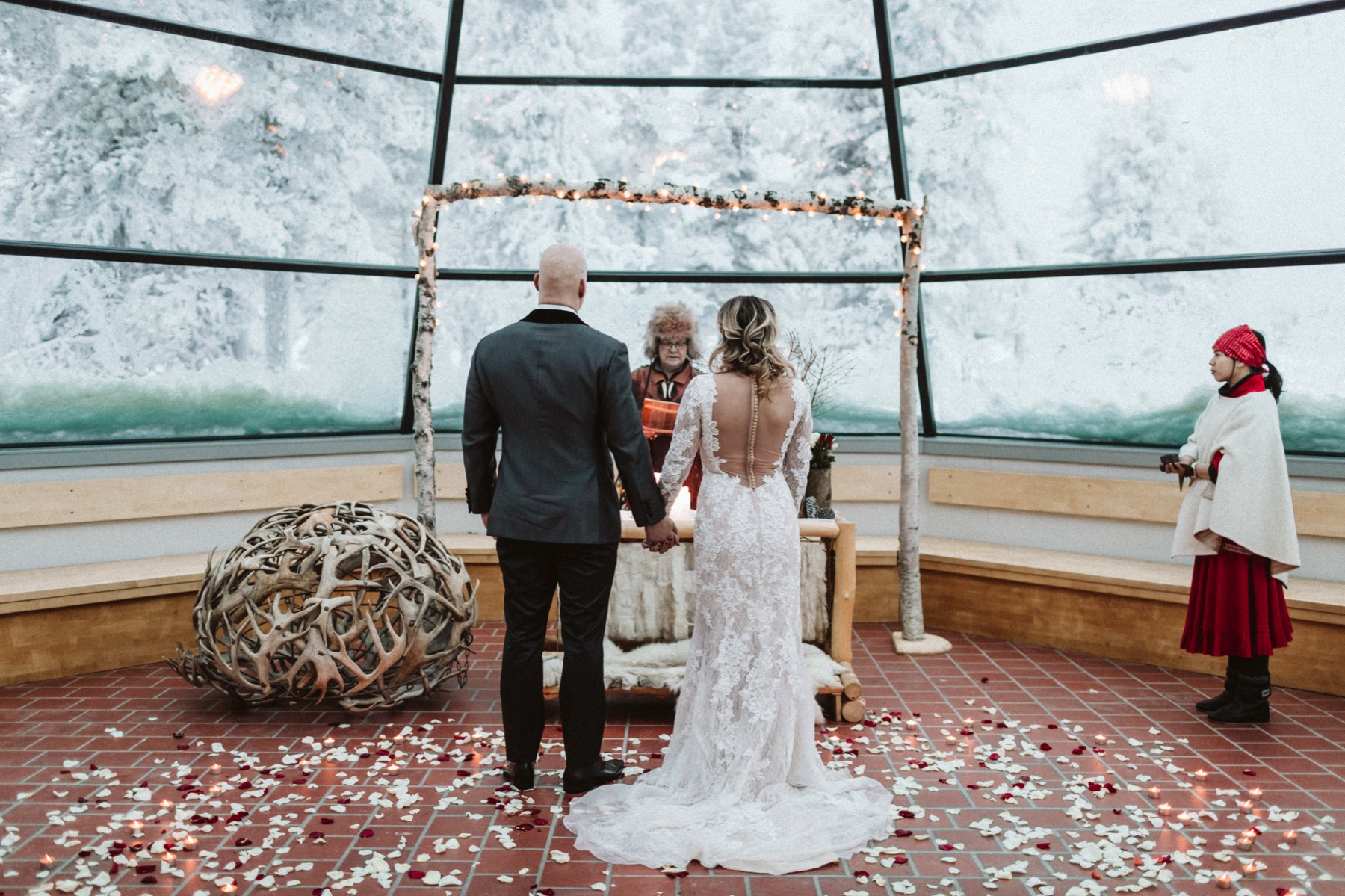 glass tepee wedding