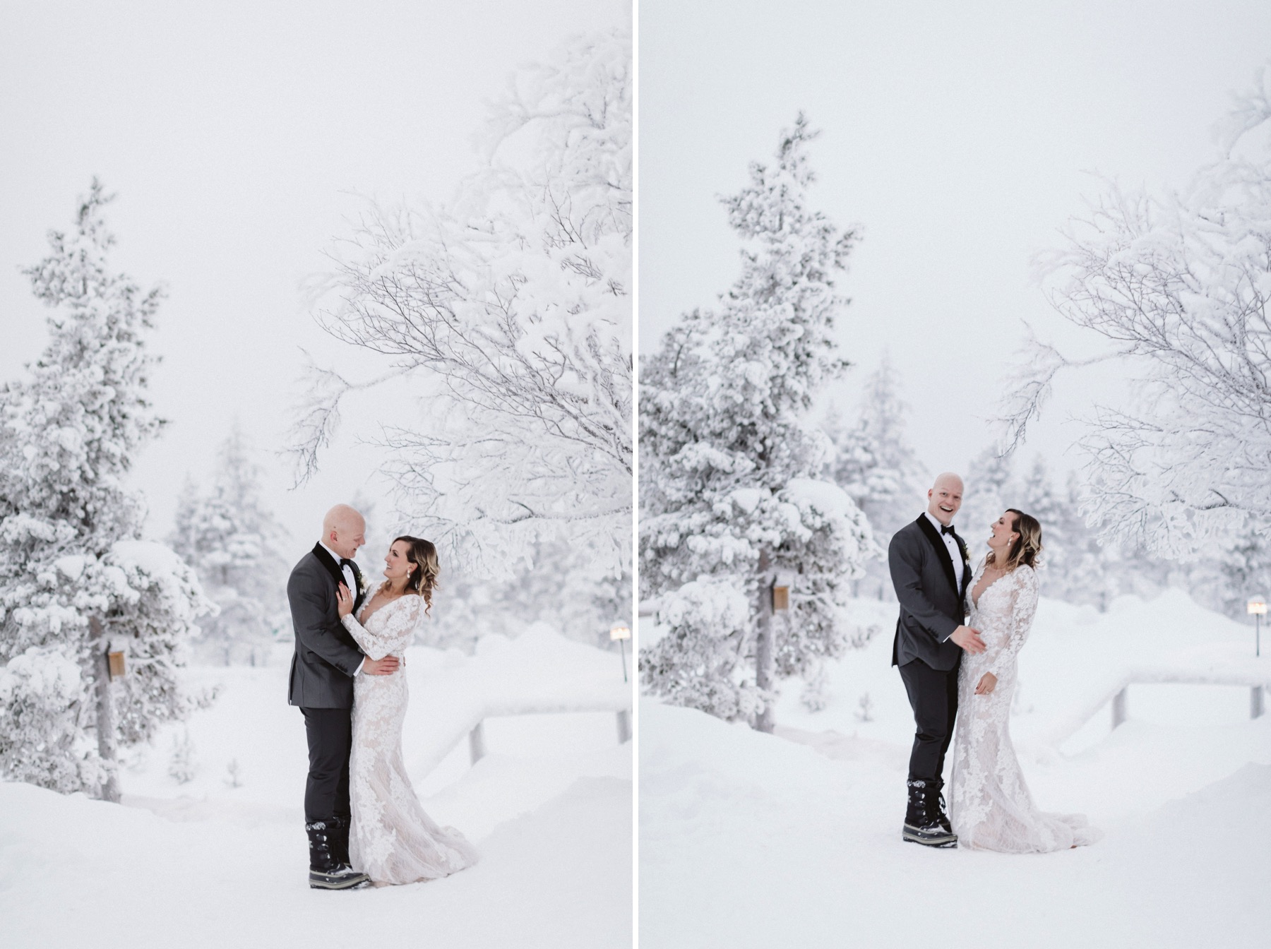 Lapland winter elopement