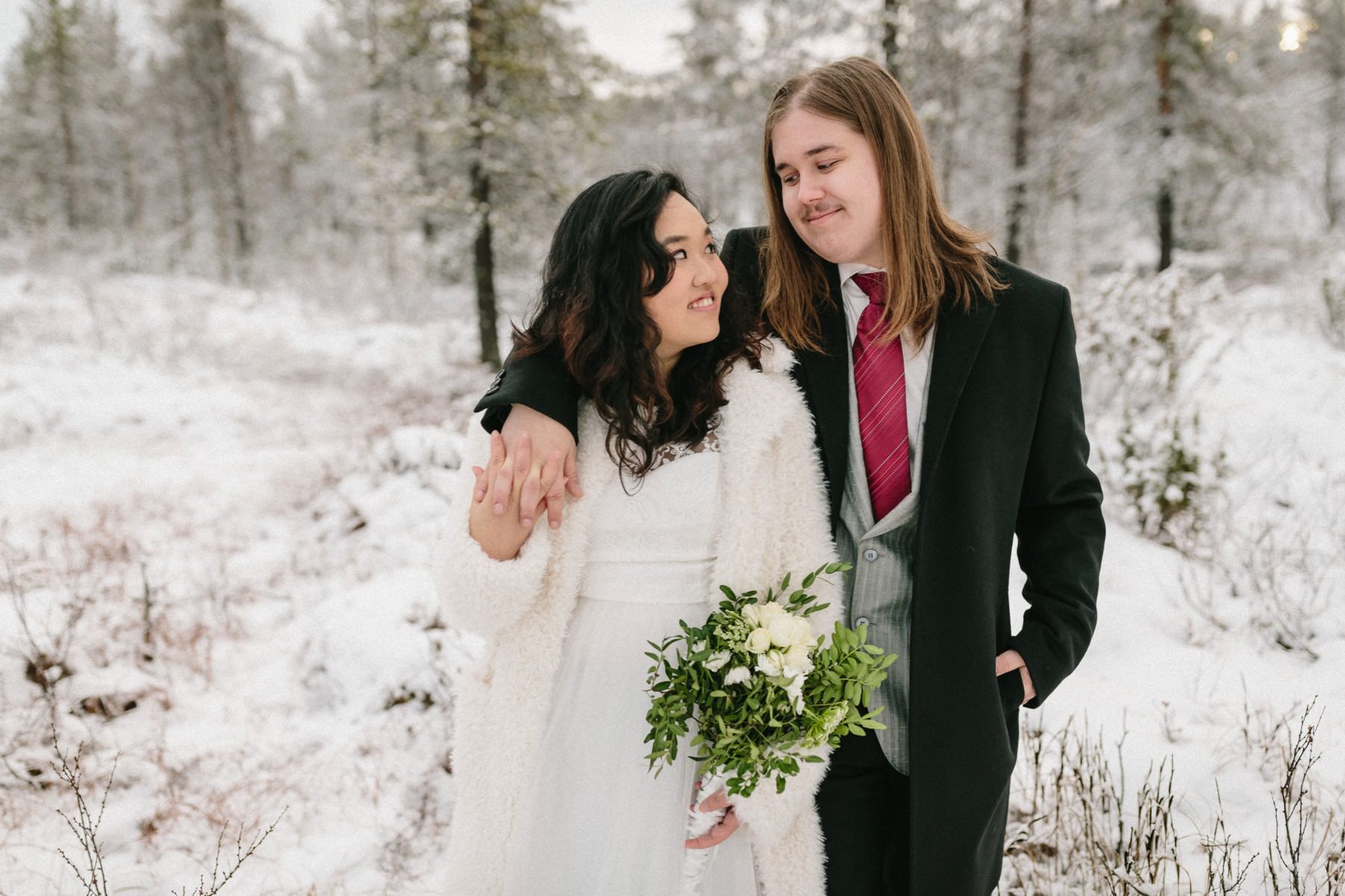 prewedding photos Lapland