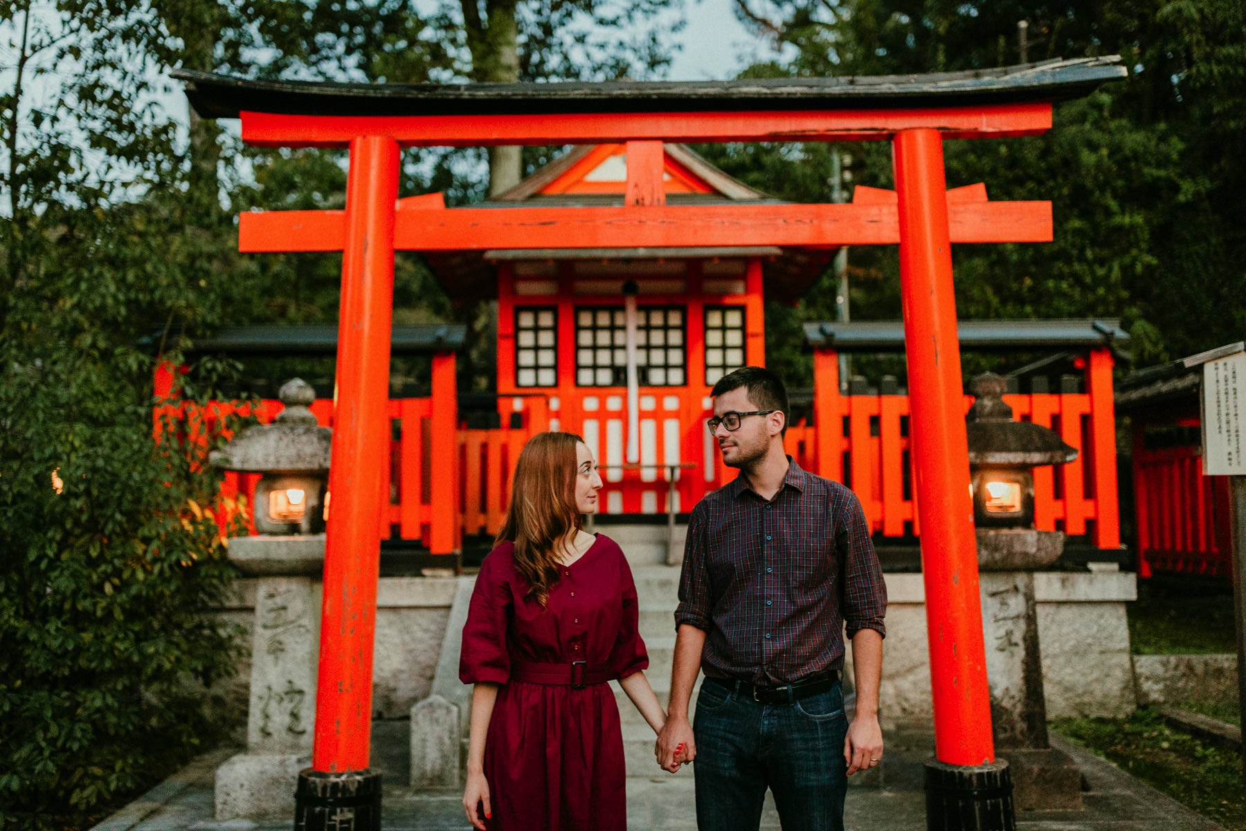 photosession at Fuhimi Inari Shrine