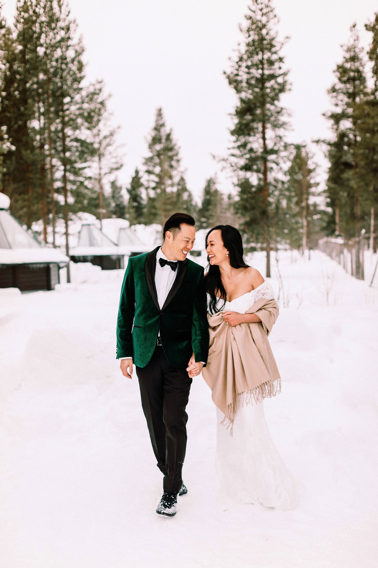 Lapland winter wedding Aurora Village