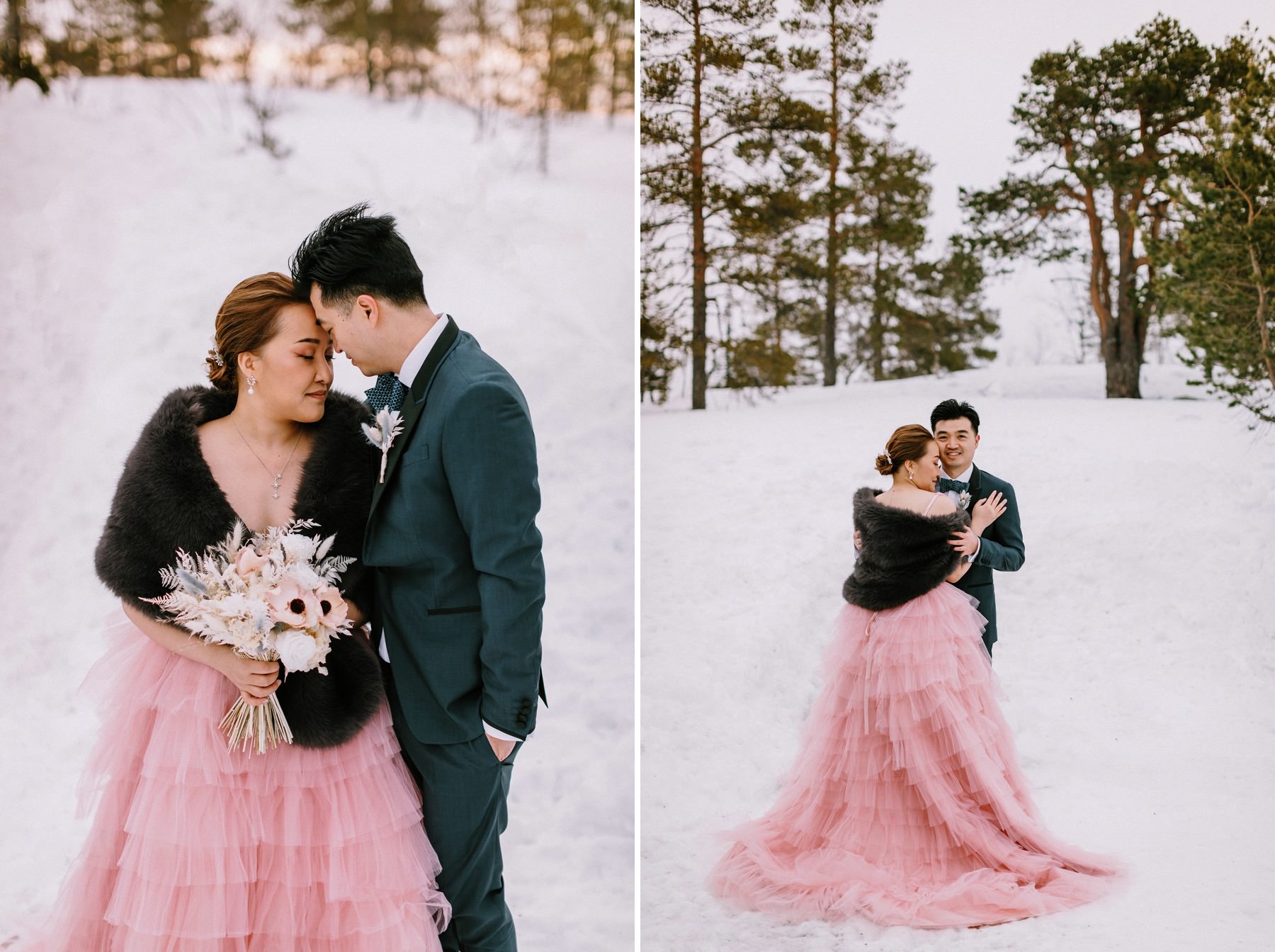 honeymoon photography in Lapland