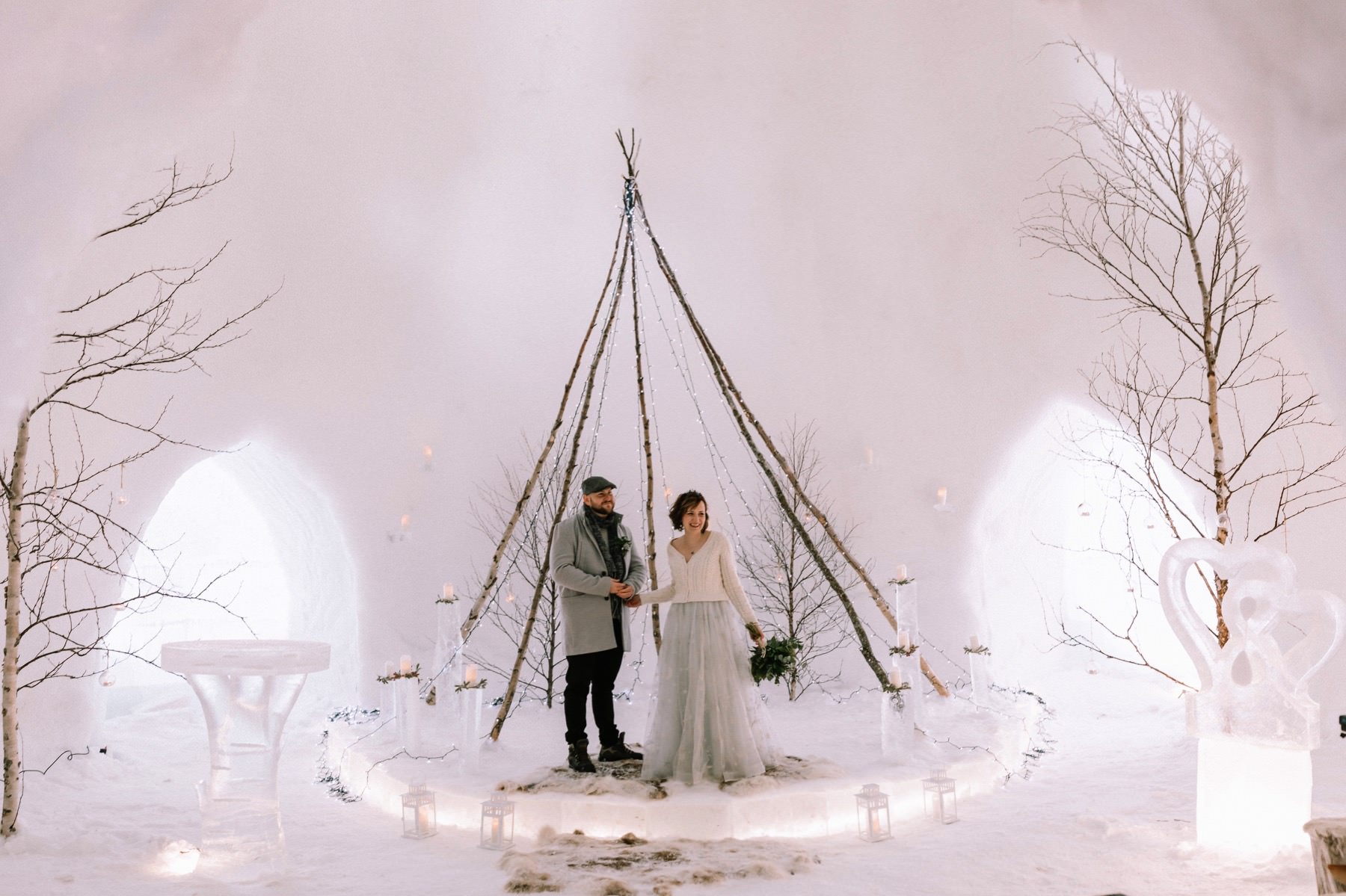 ice chapel wedding Lapland