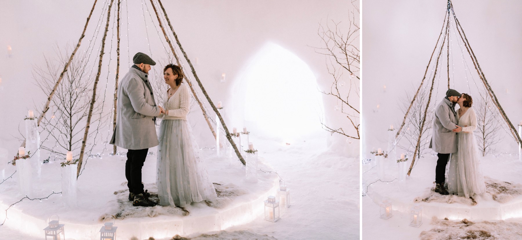 ice chapel wedding ceremony Lapland