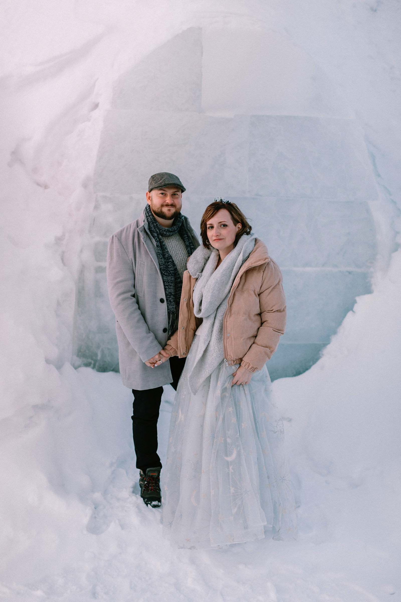 snow igloo wedding