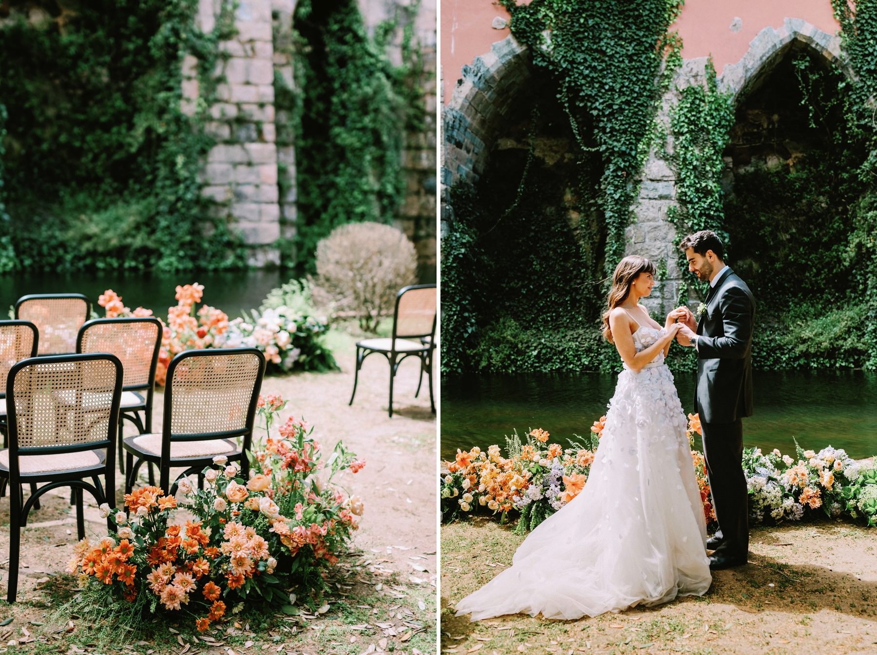 ceremony decor at the best wedding venue Sintra Portugal