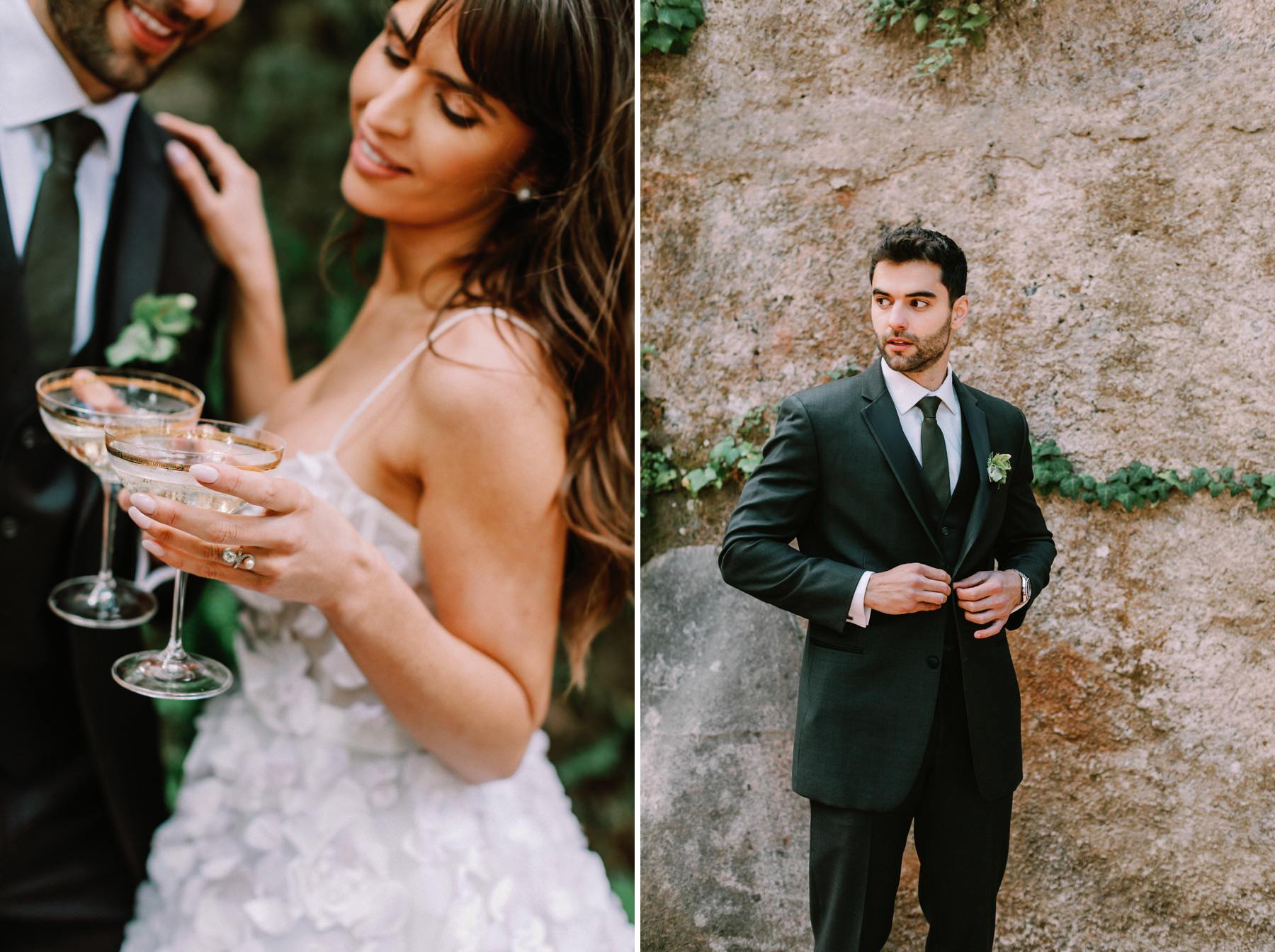 wedding portraits by luxury wedding photographer Portugal