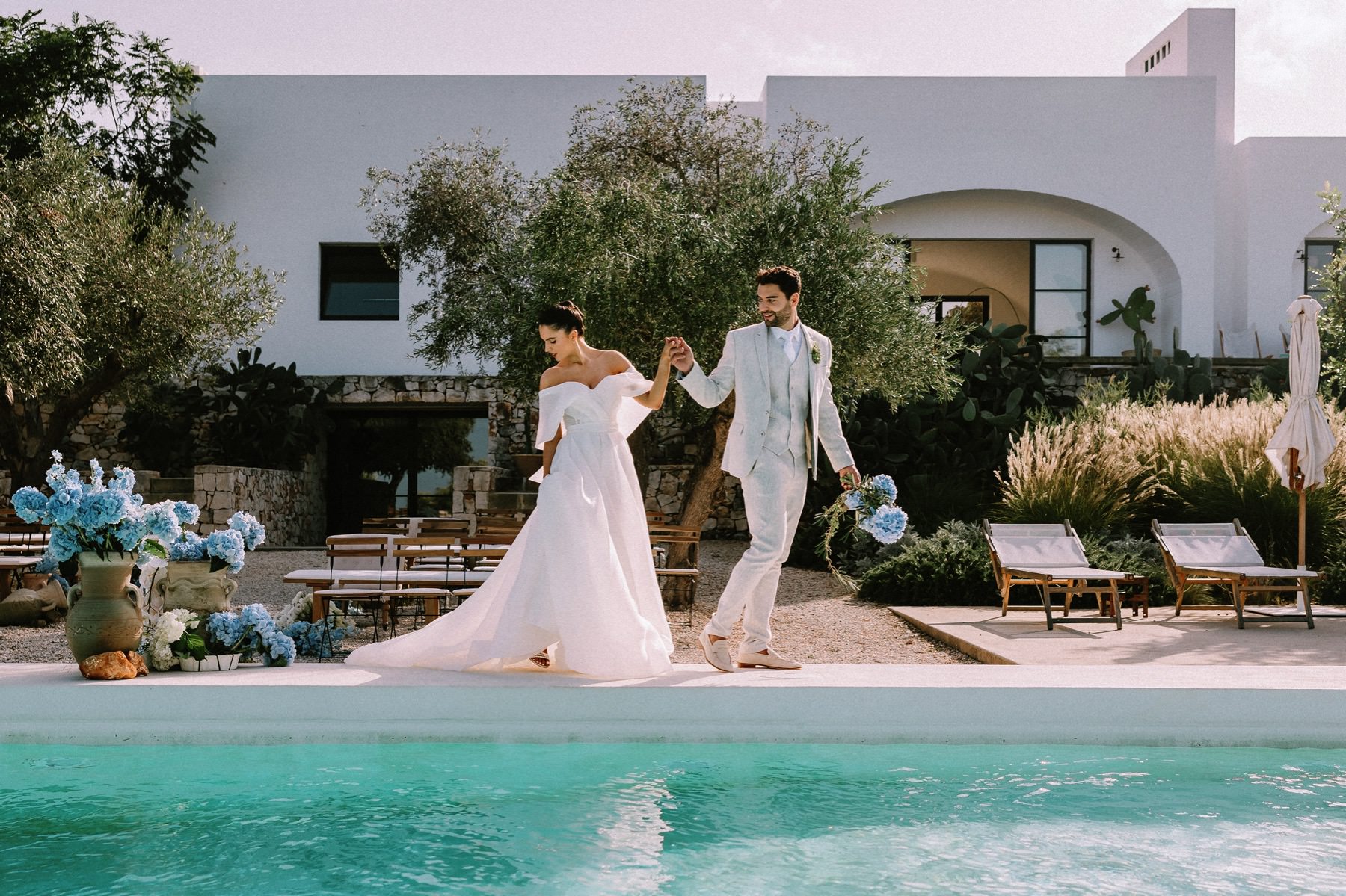 masseria wedding venue with swimming pool in Puglia