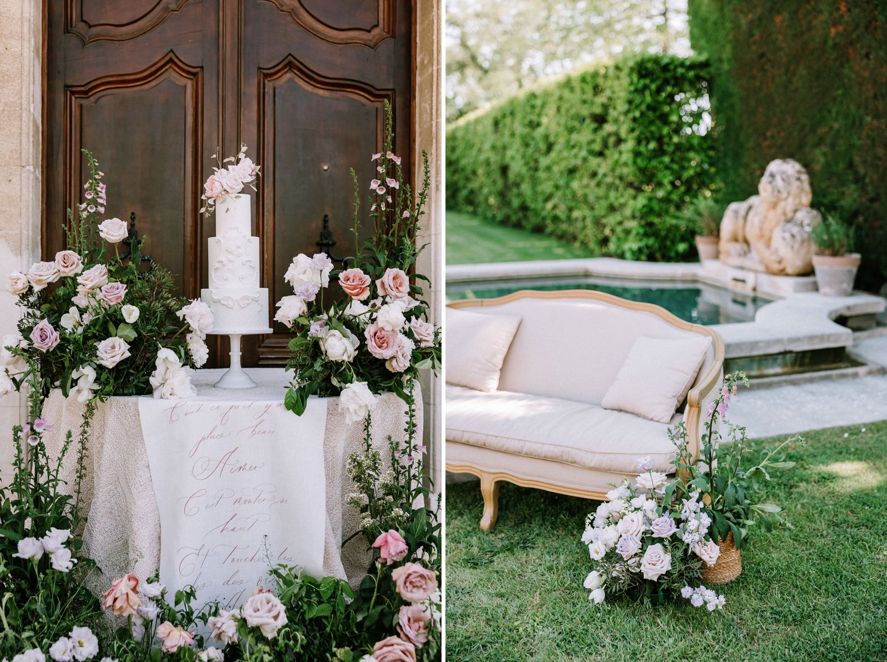 luxury garden wedding France